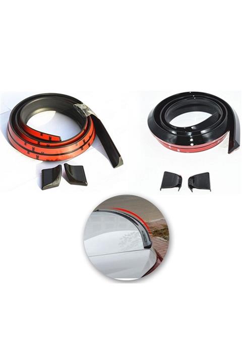 SAHLAN Dacia Dokker Uygun Üniversal M3 Parlak Siyah Bagaj Spoiler Bagaj Çıtası