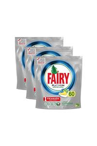 Fairy Platinum Bulaşık Makinesi Deterjanı Kapsülü Limon Kokulu 60 x 3 Yıkama