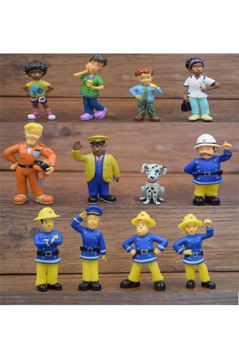 Stavye Itfaiyeci Sam 12 Adet (3-6) Cm Itfaiyeci Sam Figür