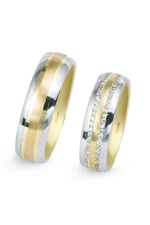 Bilezikci Taşlı 14 Ayar Altın Alyans Takımı