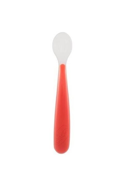 Chicco Yumuşak Silikon Mama Kaşığı Turuncu 6m+