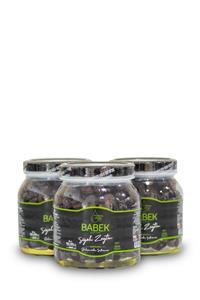 BABEK OLİVE FARM Cam Pet Kavanoz Doğal Fermente Siyah Zeytin Xl-l 3x1000 gr