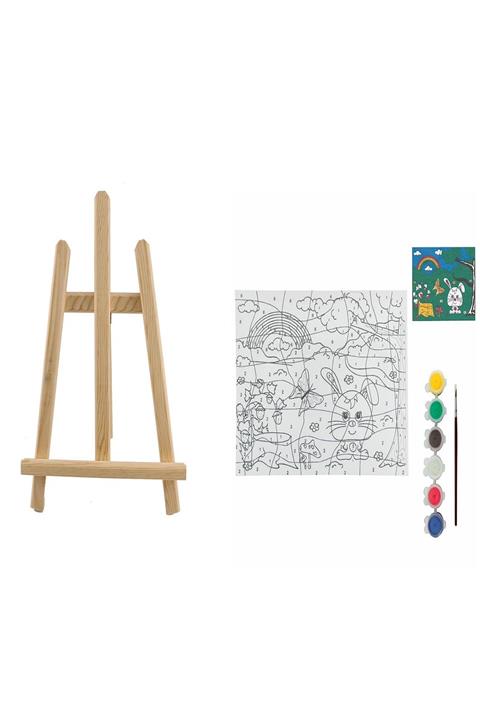 Ümraniye Hobi Sanat Mini Şövalyeli Tuval Boyama Seti Bts24 Tuval Numaralı Tuval Set 25x35 Tavşan