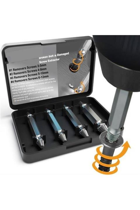 Tvet Out 8 Farklı Uçlu Hasar Görmüş Vida Çıkarıcı Sk002983