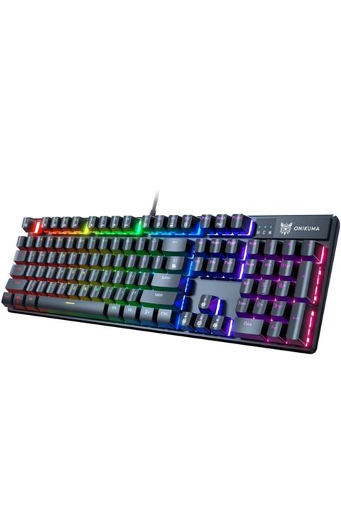 Coverzone G27 Rgb Led Aydınlatmalı Nıkuma Kablolu Mavi Switch Oyuncu Klavyesi Mekanik Klavye