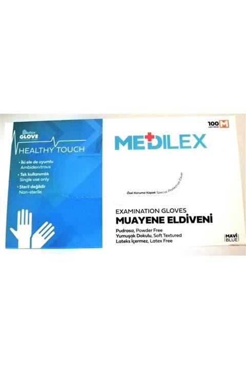 REFLEX GLOVE Medılex Muayene Eldiveni S Beden Mavi Renk