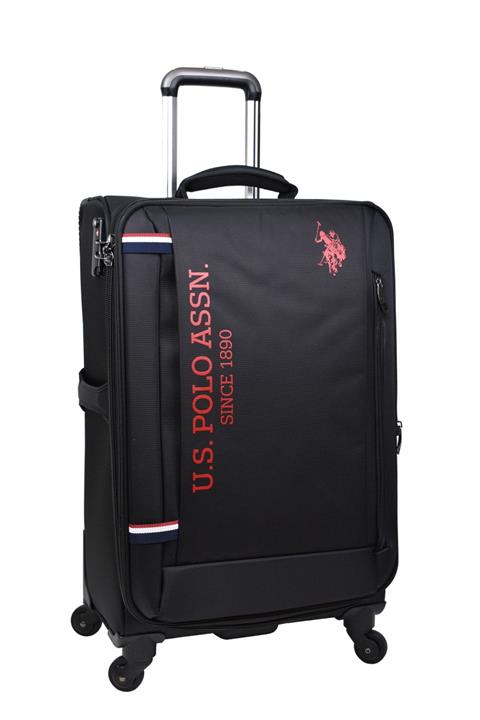 U.S. Polo Assn. Valiz Orta Boy Siyah Kumaş Valiz