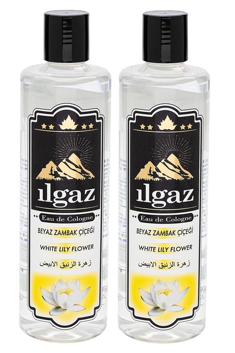 ILGAZ Elit Beyaz Zambak Kolonyası 400ml 2'li 60° Kalıcı Zambak Kolonyası White Lily Flower