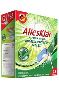 Unice Kozmetik Bulaşık Makinesi Tablet Deterjanı, 25 X 20 G