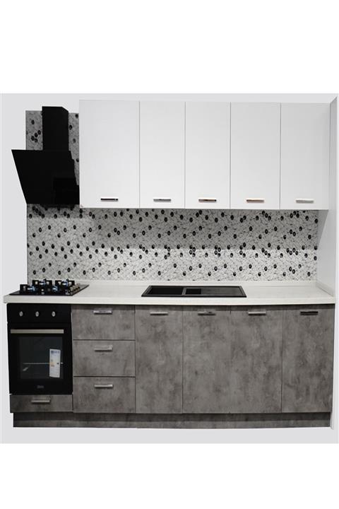 Evim Ornella Hazır Mutfak 310 cm Gri Beyaz 1007