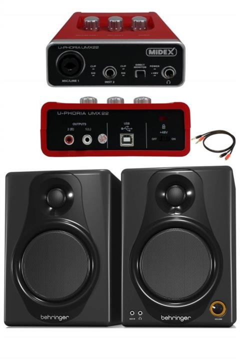 Behringer Media-40-umx Set Stüdyo Referans Monitörü Ve Midex Umx-22 Ses Kartı Seti