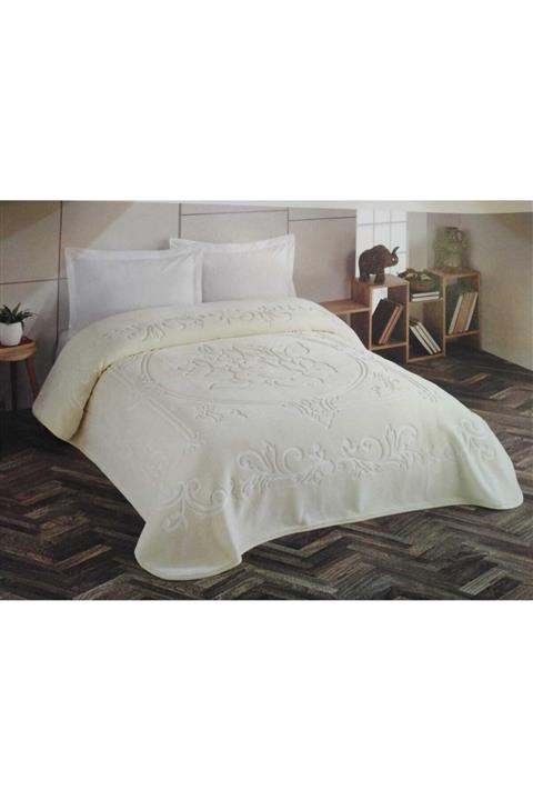 Taç Kristal Ekru Çift Kişilik Battaniye