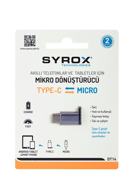 Syrox Micro Uç -dt14 Type-c Uç Şarj Dönüştürücü
