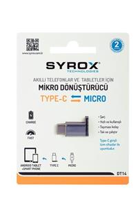 Syrox Micro Uç -dt14 Type-c Uç Şarj Dönüştürücü