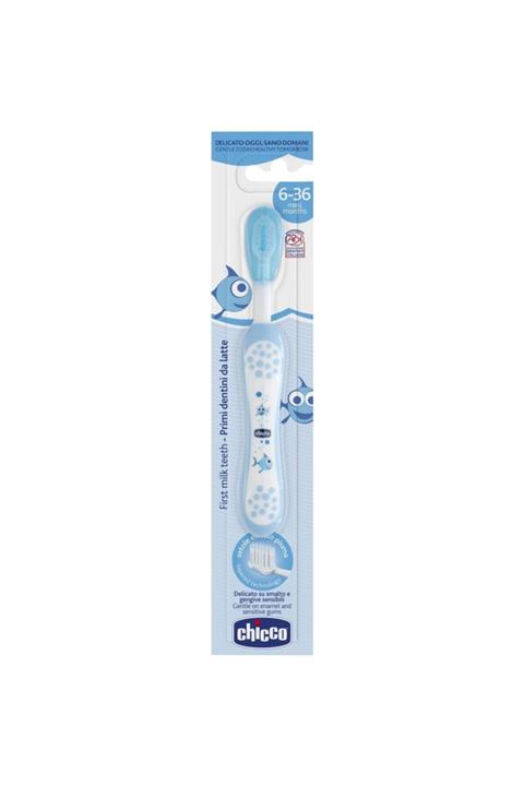 Chicco İlk Süt Dişi Diş Fırçası 6-36 Ay Mavi