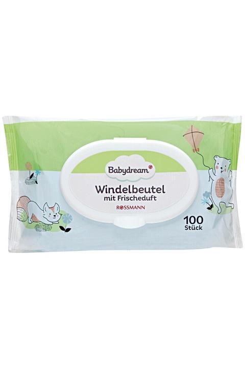 BABYDREAM Kirli Bebek Bezi Çöp Torbası Pudra Kokulu 100'lü