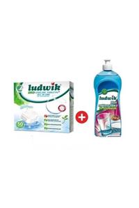 LUDWİK Hepsi Bir Arada Ekolojik Bulaşık Makine Tableti 50 Yıkama + Bulaşık Makine Parlatıcısı 750 ml