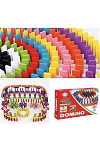 Circles 200 Parça Doğal Ahşap Eğitici Renkli Domino Taşları