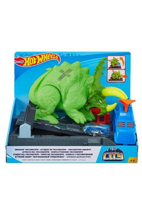 HOT WHEELS Triceratops Saldırısı Oyun Seti Gbf97