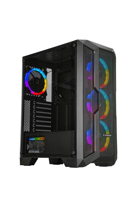Rampage Reactıon 4x120mm Rainbow Fanlı 600w 80plus Bronze Midt Atx Gamıng Kasa