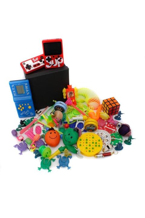 Nostaljik Lezzetler Nostaljik Bakkal Özel Oyuncak Kutusu Mavi Tetris Ve Nostaljik Atari