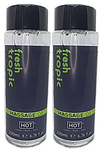 Hot Fresh Tropic Massage Oil 200ml Aromalı Masaj Yağı (2 Adet)