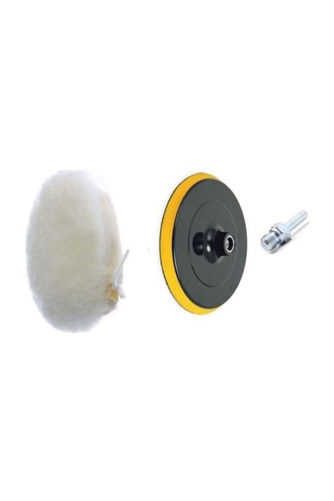 SİNKA Merttools Pasta Cila Polisaj Uygulamak Için 115 Cırt Taban Peluş Bone Spiral Matkap Takma Aparat set