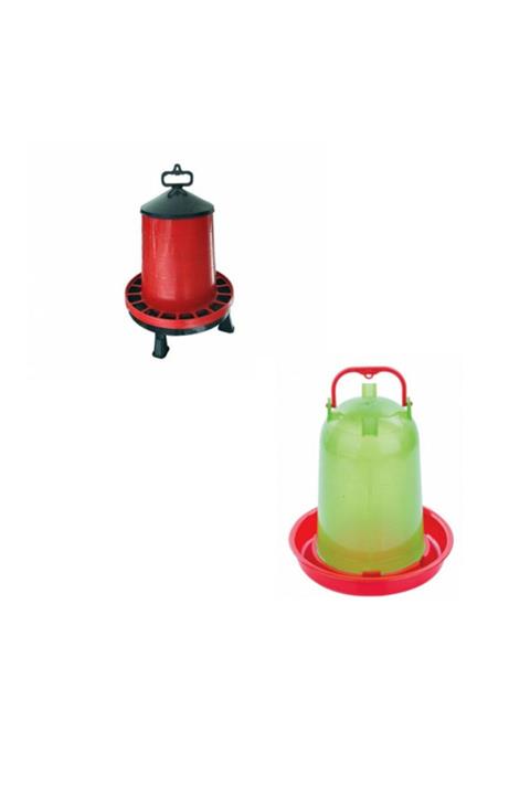 LILY 10 Lt Tavuk Suluğu Ve 15 Lt Ayaklı Askılı Tavuk Yemliği