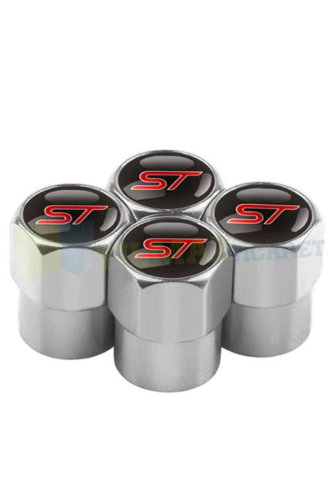 yılmazetic Focus Fiesta Uyumlu St Logo Arma Sibop Kapağı Paslanmaz Çelik 4 Adet Yüksek Kalite