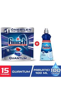 Finish Quantum 15 Tablet Bulaşık Makinesi Deterjanı + Parlatıcı 400 ml