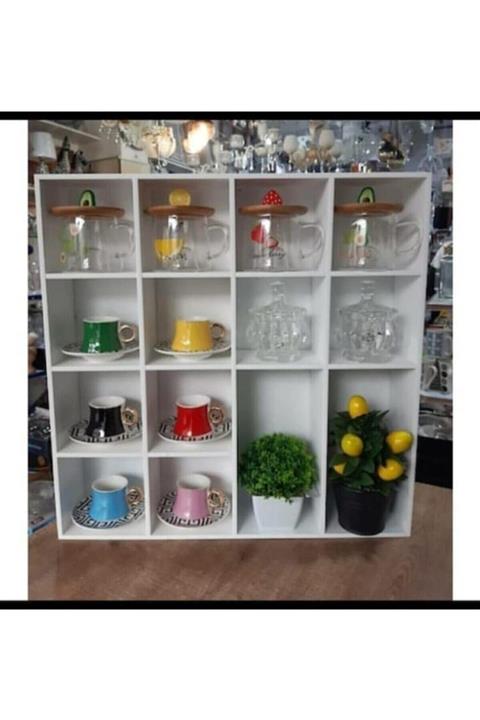 DR DEKOR Ahşap Kupa Rafı