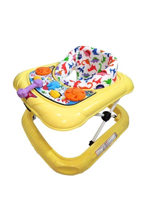 Taşpınar Poino Yeni Model Yürüteç - 10 Teker - Stoplu - Oyuncaklı (sarı)