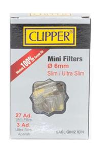 Clipper Slim Filtre, Ağızlık, - 6mm 27'li