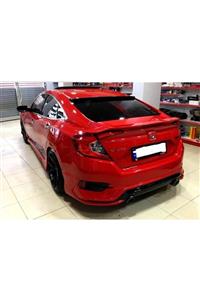 Drs Tuning Honda Civic Fc5 Rs Spoiler Parlak Siyah Boyalı Policarbondur