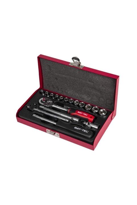 Baytec Bay-tec 1/4'' Lokma Takımı 17 Parça 6 Köşe Mk2610