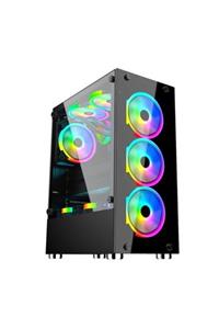 GAMEFORCE Glass (600W 80 PSU) 4x120mm Sese Duyarlı A-rgb Kontr. Ve Kmn. Fan Oyuncu Kasa