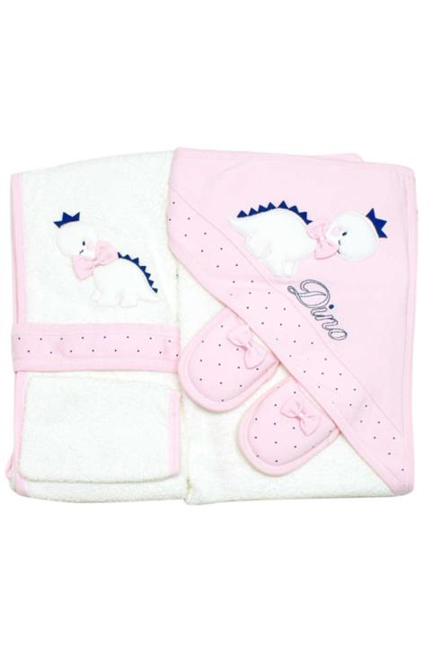 Gaye Dino Kabartma Detaylı Bornoz Seti