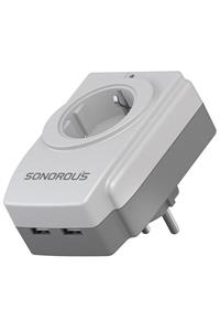 Sonorous Akım Korumalı Tekli Priz 2 Usb Girişli