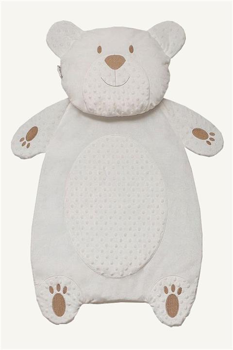 Bebitof Erkek Bebek Ayı Figürlü Altaçma Minderi - Ekru