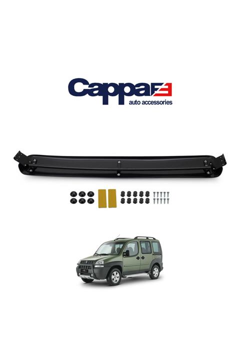Cappafe Fiat Doblo Ön Cam Güneşliği Siperlik Vizör Şapka Terek Akrilik (Abs) Piano Black 2000-2005
