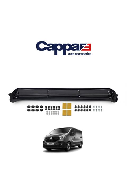 Cappafe Renault Trafic 3 Ön Cam Güneşliği Siperlik Şapka Vizör Terek (Abs) Piano Black 2014 Ve Sonrası