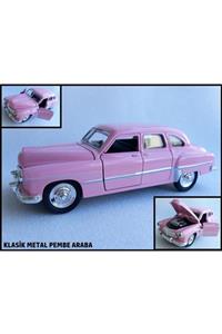 OYUNCAKSAHİLİ Metal Klasik Araba Kapı Kaput Açılır Diecast Büyükboy Nostalji Tozpembe