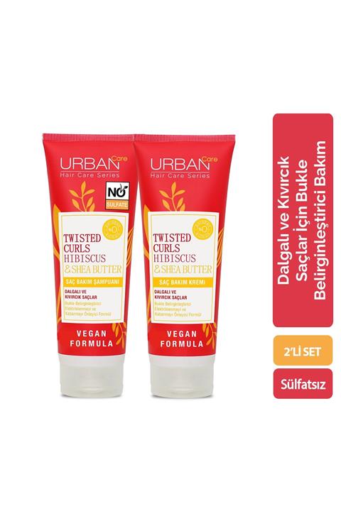 Urban Care Twisted Curl Hibiscus & Shea Butter  2'li Set