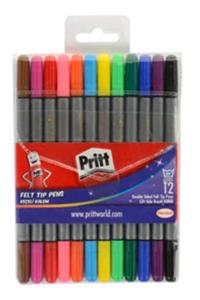 Pritt 12li Çift Uçlu Keçeli Kalem Yıkanabilir Boya