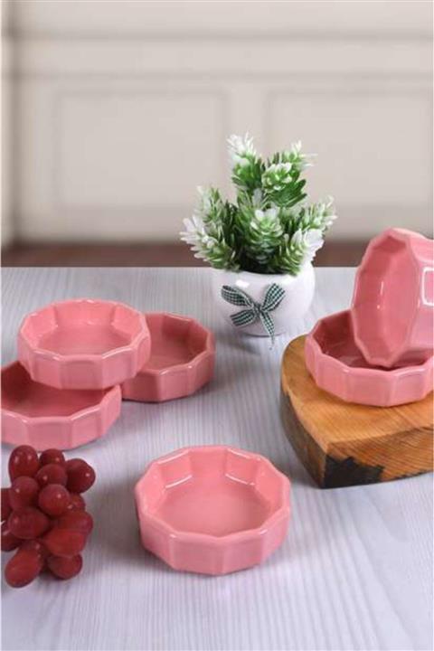 Keramika 6'lı Mini Çark Sosluk Pembe
