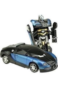 Sanalmarketi Transformers 2in1 Robota Dönüşen Işıklı, Sesli, Sensörlü Bugatti Araba 2in1bugatti Piller Hediye