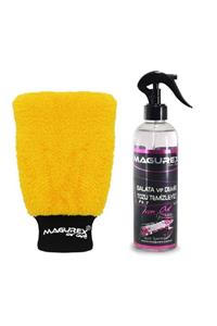 MAGUREX Premium Mikrofiber Araç Yıkama Ve Wax Cila Eldiveni + Balata Demir Tozu Temizleyici