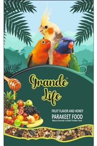 NATURAL PET PET FOOD GRANDE LİFE Meyveli Sultan Cennet Papağanı Pareket Papağan Kuş Yemi 500 Gr