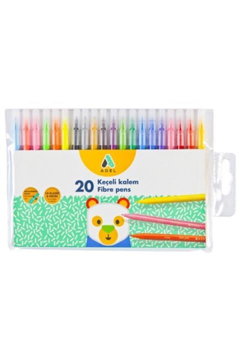 Adel 20 Renkli Keçeli Kalem