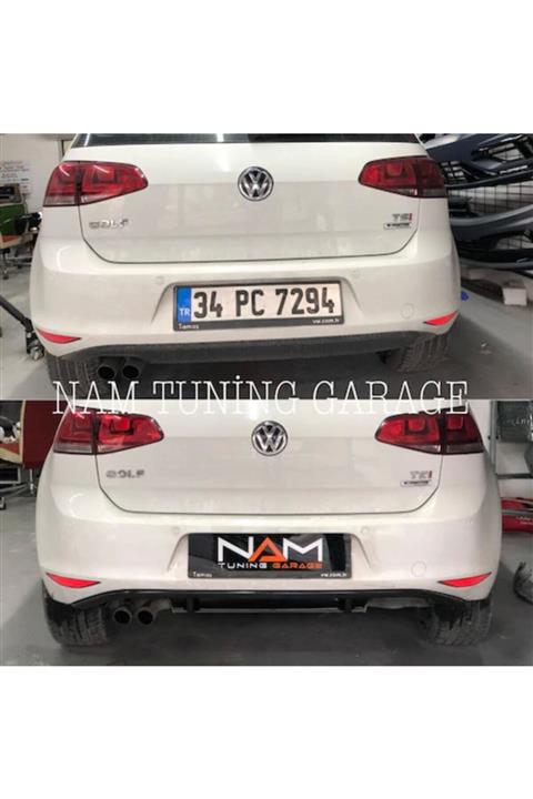 D2S Golf 7 R Difüzör Normal Tampon Uyumlu Parlak Siyah